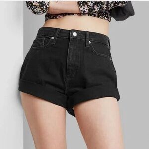 NWT Wild Fable high rise rolled cuff jean short